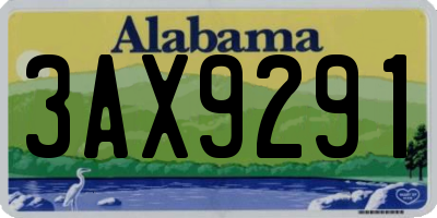 AL license plate 3AX9291