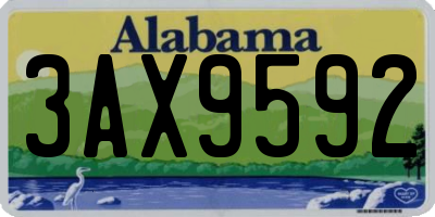 AL license plate 3AX9592