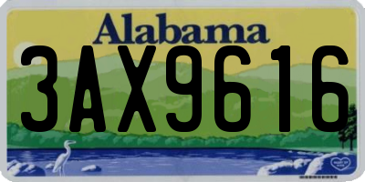 AL license plate 3AX9616