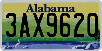 AL license plate 3AX9620
