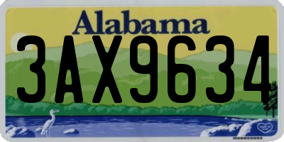 AL license plate 3AX9634