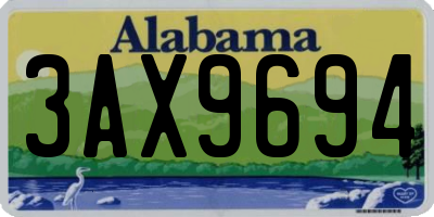 AL license plate 3AX9694