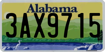 AL license plate 3AX9715