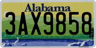 AL license plate 3AX9858