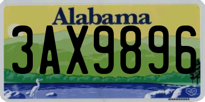 AL license plate 3AX9896