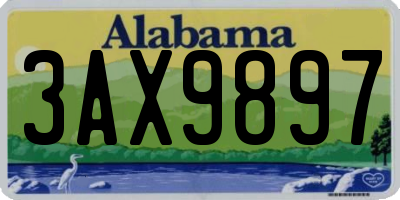 AL license plate 3AX9897