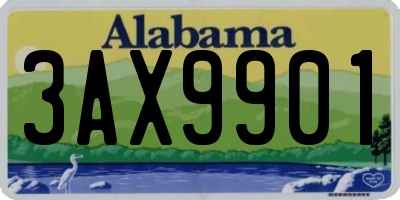 AL license plate 3AX9901