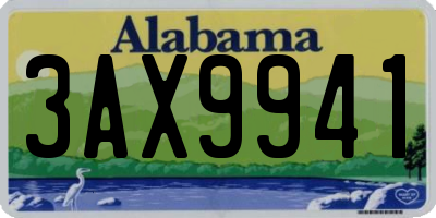 AL license plate 3AX9941