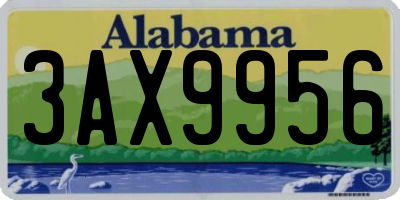 AL license plate 3AX9956