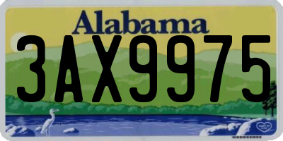 AL license plate 3AX9975