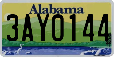 AL license plate 3AY0144