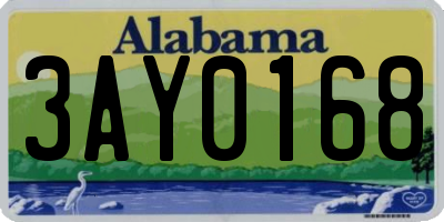 AL license plate 3AY0168