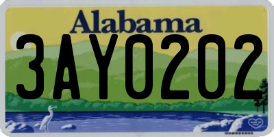 AL license plate 3AY0202