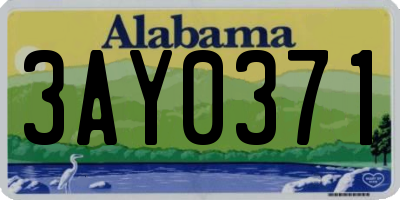 AL license plate 3AY0371