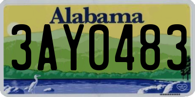 AL license plate 3AY0483