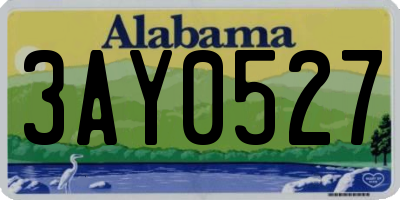 AL license plate 3AY0527