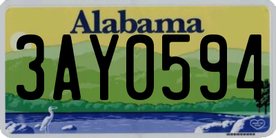 AL license plate 3AY0594