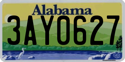 AL license plate 3AY0627