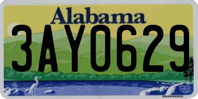AL license plate 3AY0629