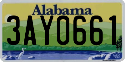 AL license plate 3AY0661