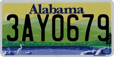 AL license plate 3AY0679