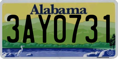 AL license plate 3AY0731