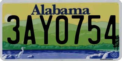 AL license plate 3AY0754
