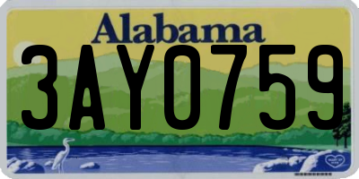 AL license plate 3AY0759