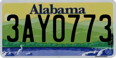 AL license plate 3AY0773