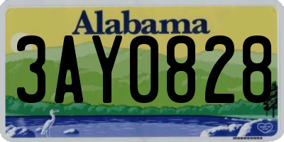 AL license plate 3AY0828