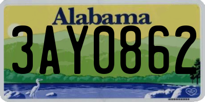 AL license plate 3AY0862