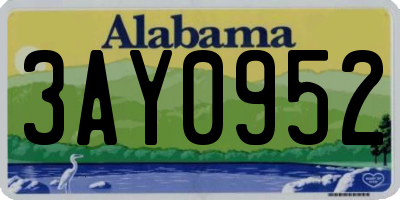 AL license plate 3AY0952