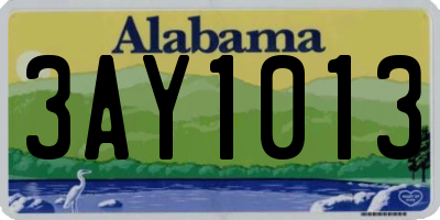 AL license plate 3AY1013