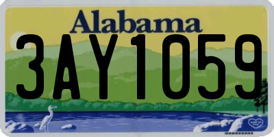 AL license plate 3AY1059