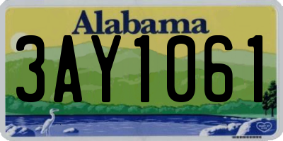 AL license plate 3AY1061