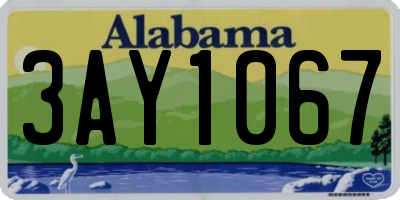 AL license plate 3AY1067