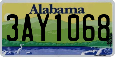 AL license plate 3AY1068