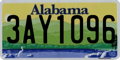 AL license plate 3AY1096