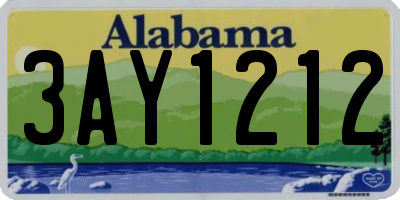 AL license plate 3AY1212