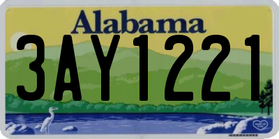 AL license plate 3AY1221