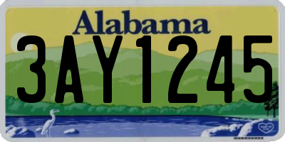 AL license plate 3AY1245