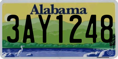 AL license plate 3AY1248