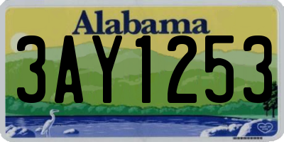 AL license plate 3AY1253