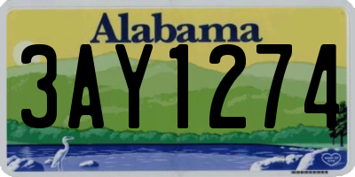 AL license plate 3AY1274