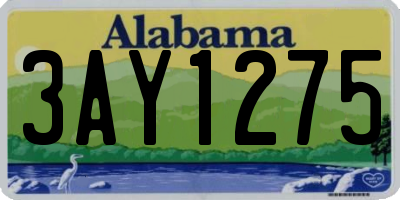 AL license plate 3AY1275