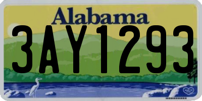 AL license plate 3AY1293