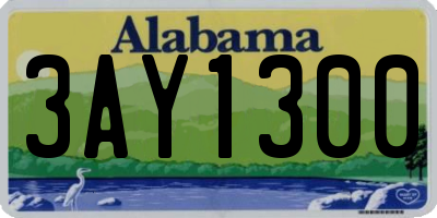 AL license plate 3AY1300