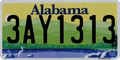 AL license plate 3AY1313