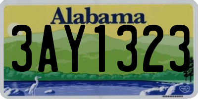 AL license plate 3AY1323