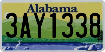 AL license plate 3AY1338